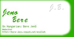 jeno bere business card